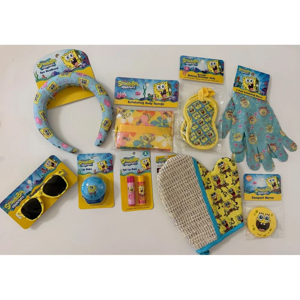 SpongeBob SquarePants Accessory Bundle Spa Headband Sunglasses Lip Balm Bath Set